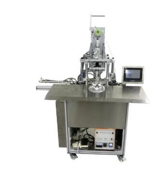 Máquina de soldadura elástica não tecida do laço da orelha da máscara de 3 telas da dobra